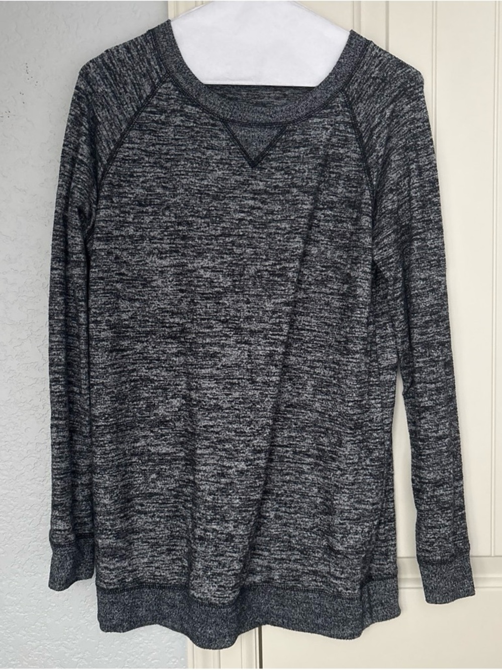 Maternity Heathered Gray Pullover Sweater